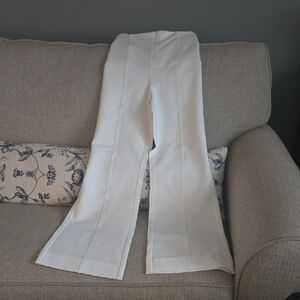 Chico's So Slimming Juliet Kick Flare White Pants